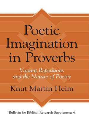 cover image of Poetic Imagination in Proverbs